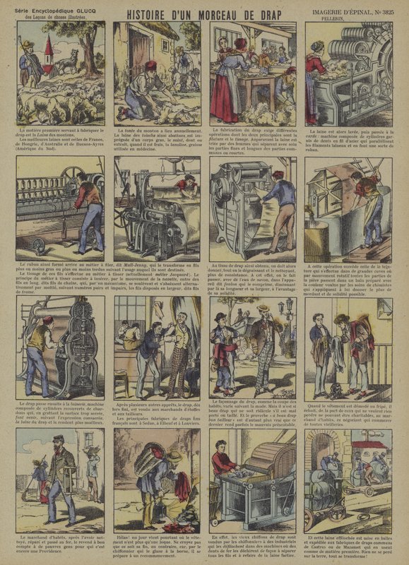 The story of a piece of woollen cloth by French School