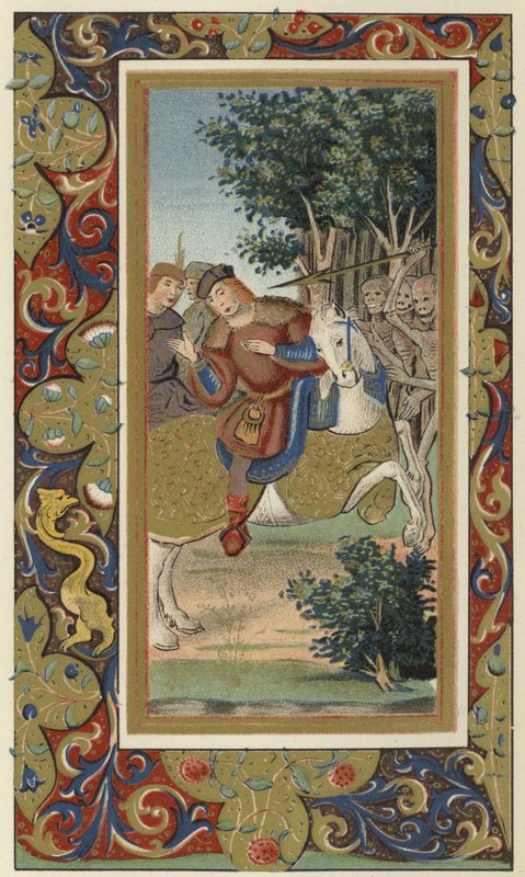 The Three Dead and the Three Living Men by French School