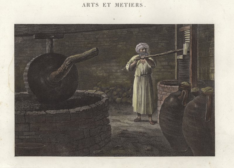 The Vinegar Maker Tending to His Press by French School
