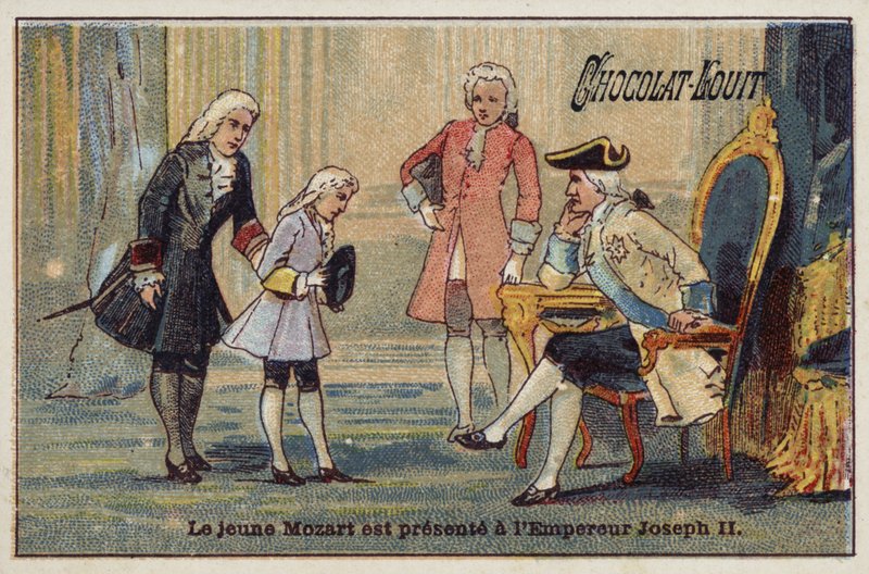 The young Mozart is presented to the Emperor Joseph II by French School