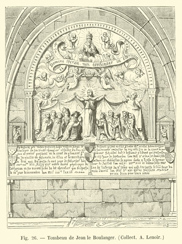 Tomb of Jean the Baker, Collect A Lenoir by French School