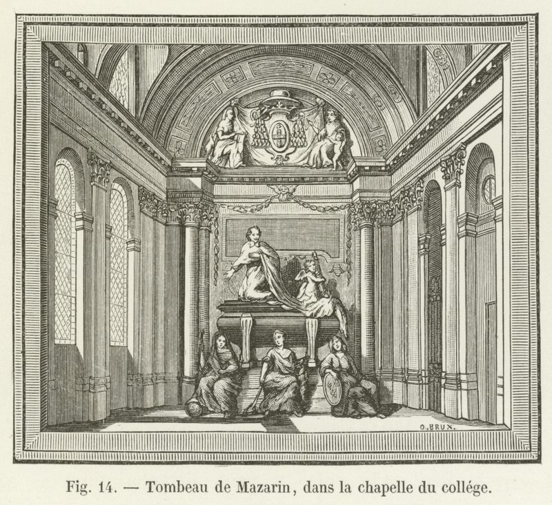 Tomb of Mazarin, in the chapel of the college by French School