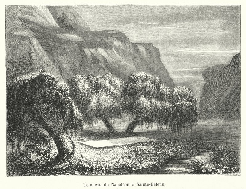 Tomb of Napoleon at Saint Helena (engraving) by French School