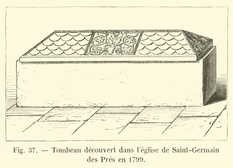 Tomb discovered in the Saint-Germain des Pres church in 1799 by French School