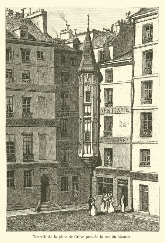 Turret of Place de Greve near Rue du Mouton by French School