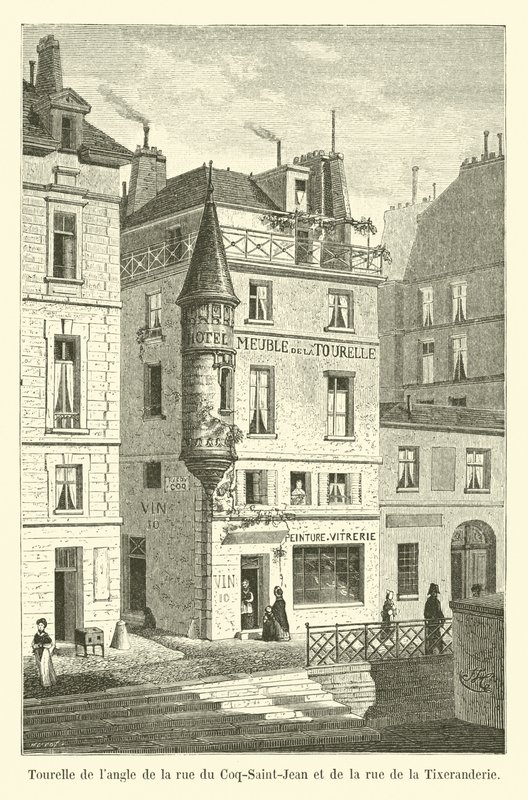 Turret at the corner of Rue du Coq-Saint-Jean and Rue de la Tixeranderie by French School
