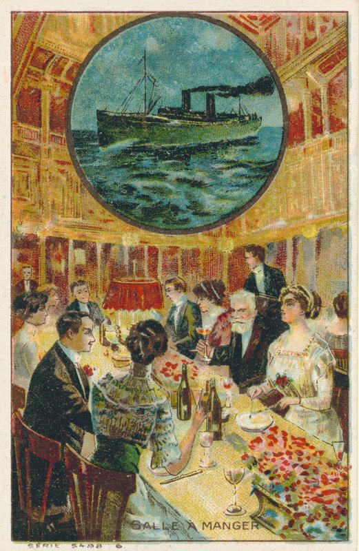 Trade Card with an Image of the Dining Room by French School