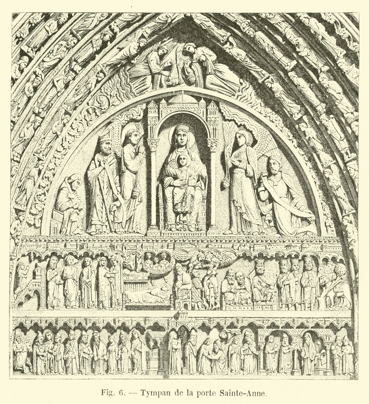 Tympanum of the Sainte-Anne Door by French School