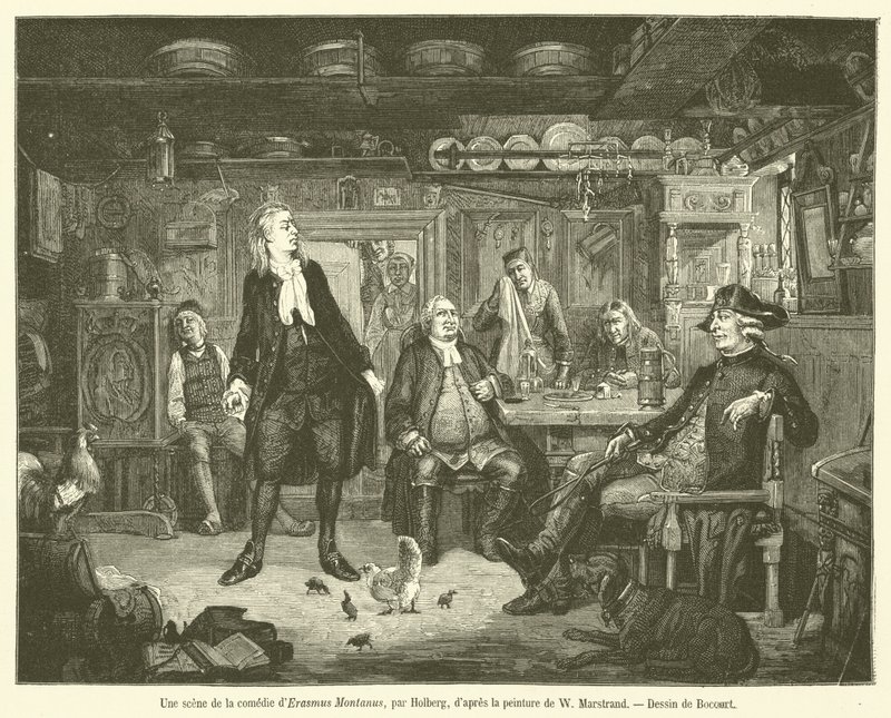 A Scene from the Comedy Erasmus Montanus by French School