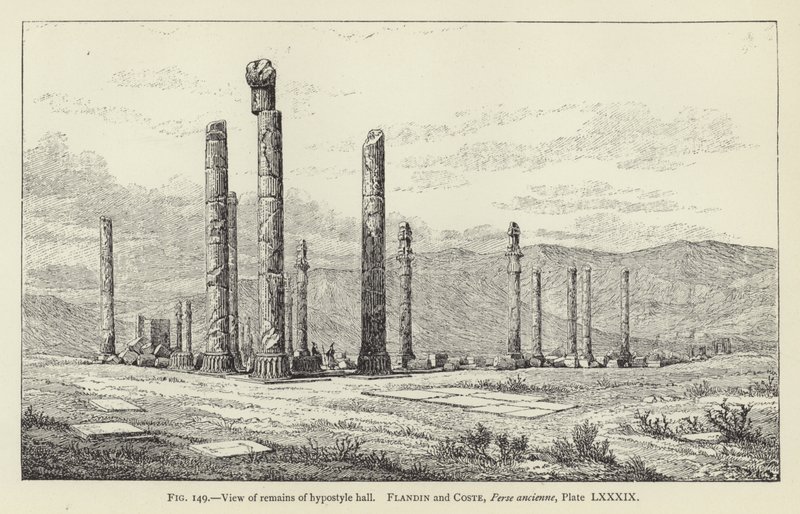 View of Remains of Hypostyle Hall by French School