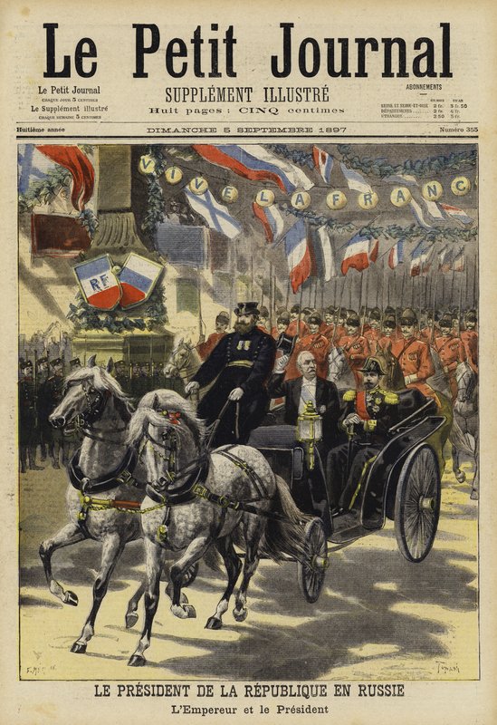Visit of French President Felix Faure to Russia, 1897 by French School