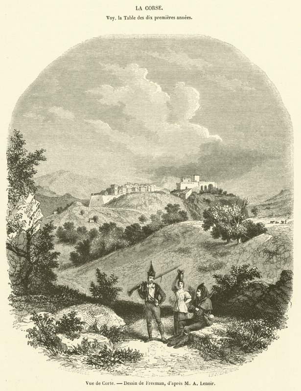 View of Corte by French School