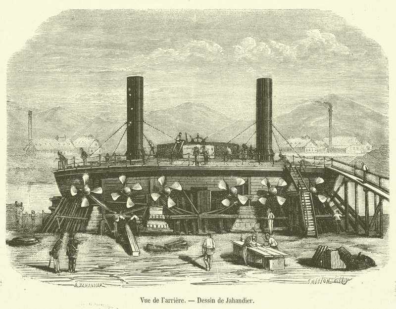 View from the Rear (engraving) by French School