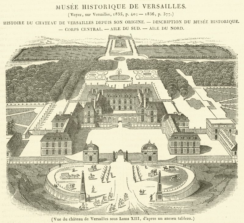 View of the Palace of Versailles under Louis XIII by French School