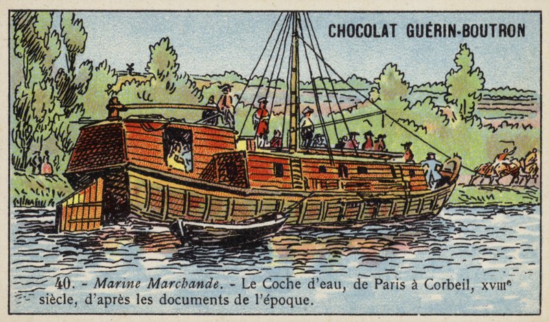 Water coach from Paris to Corbeil by French School