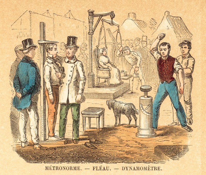 Weights and Measures (engraving) by French School