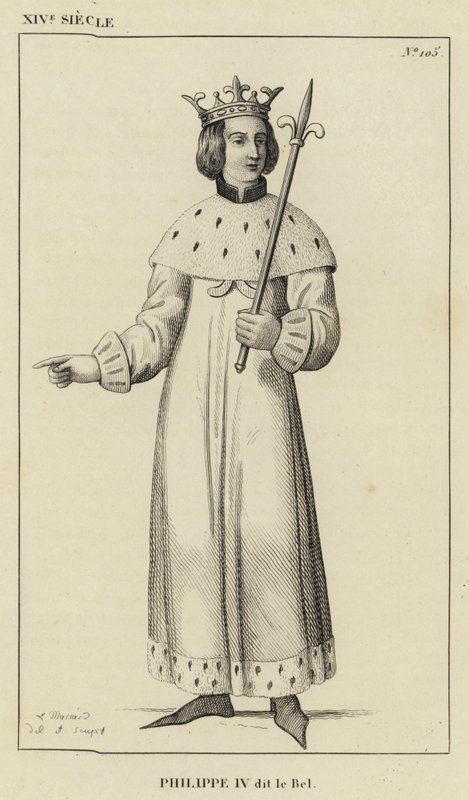 14th Century, Philip IV called the Fair (engraving) by French School