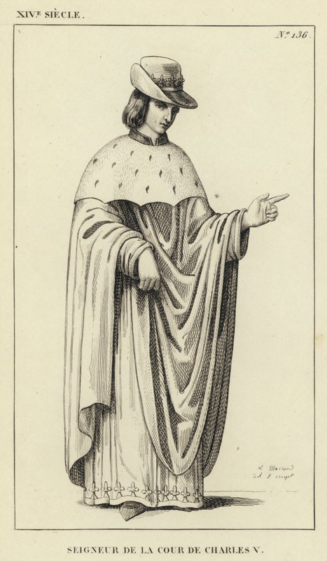 14th Century, Lord of the Court of Charles V (engraving) by French School