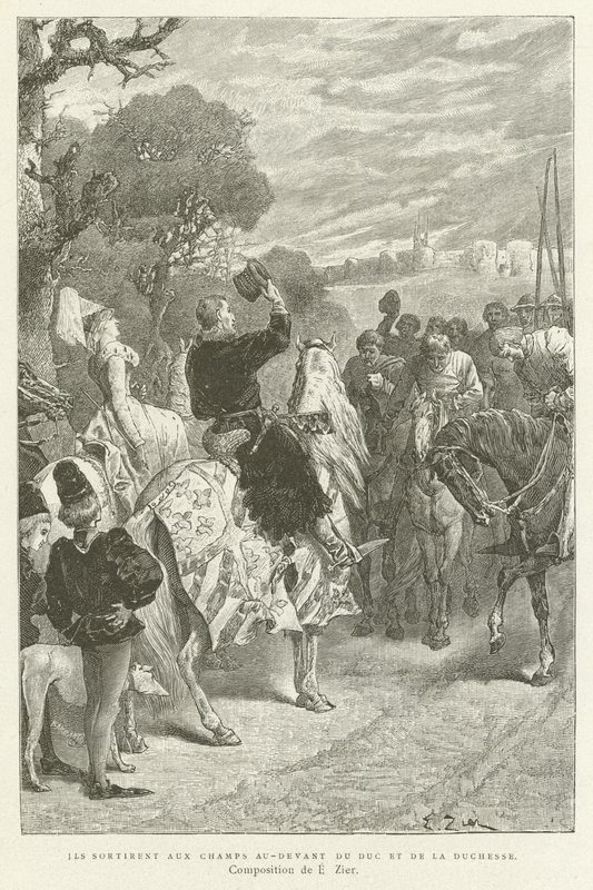 They Went Out to the Fields Before the Duke and Duchess by French School