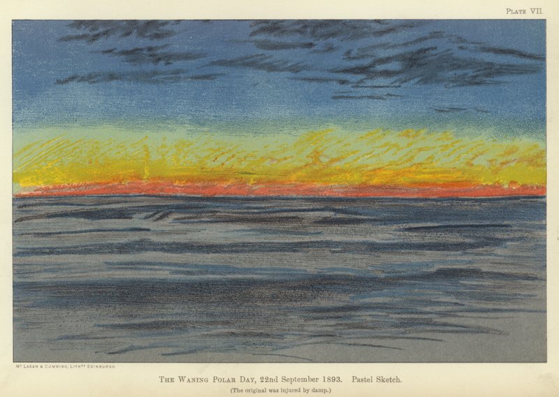 The waning polar day, 22 September 1893 by Fridtjof Nansen