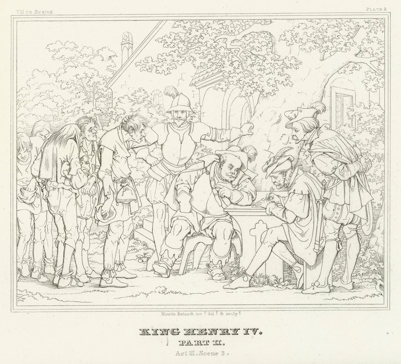 King Henry IV, Part II, Act III, Scene 2 by Friedrich August Moritz Retzsch