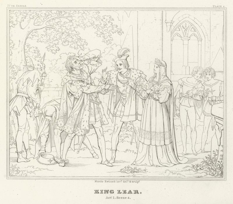 King Lear, Act I, Scene 4 by Friedrich August Moritz Retzsch