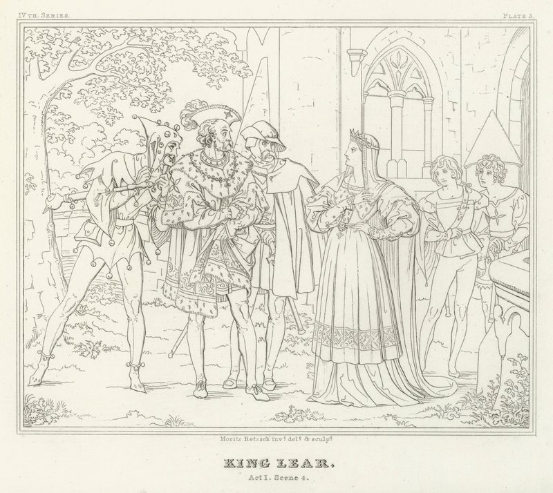 King Lear, Act I, Scene 4 by Friedrich August Moritz Retzsch
