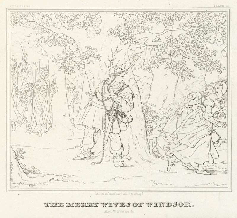 The Merry Wives of Windsor, Act V, Scene 4 by Friedrich August Moritz Retzsch