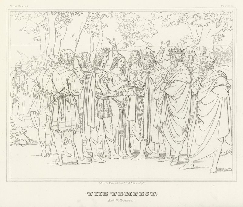 The Tempest, Act V, Scene 1 by Friedrich August Moritz Retzsch