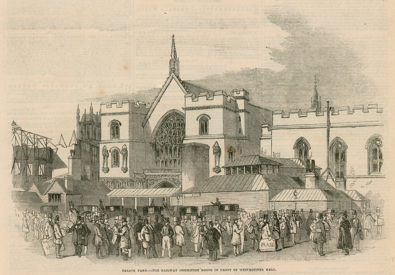 Palace Yard, the Railway Committee Rooms in front of Westminster Hall by G.F. Sargent