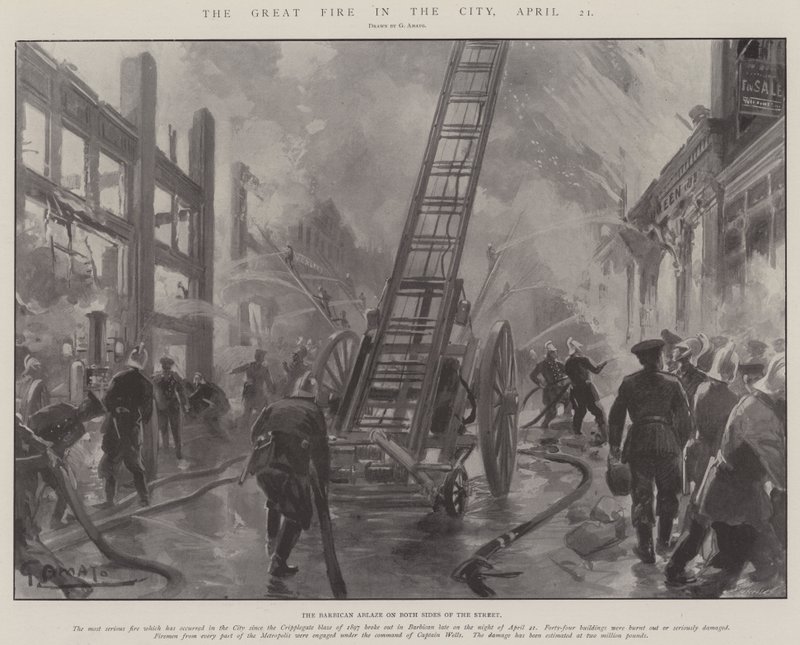 The Great Fire in the City by G.S. Amato