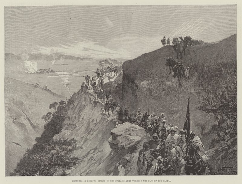 Sketches in Morocco, March of the Sultan