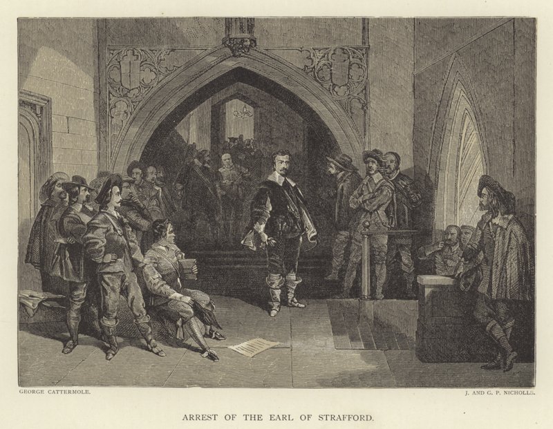 Arrest of the Earl of Strafford by George Cattermole