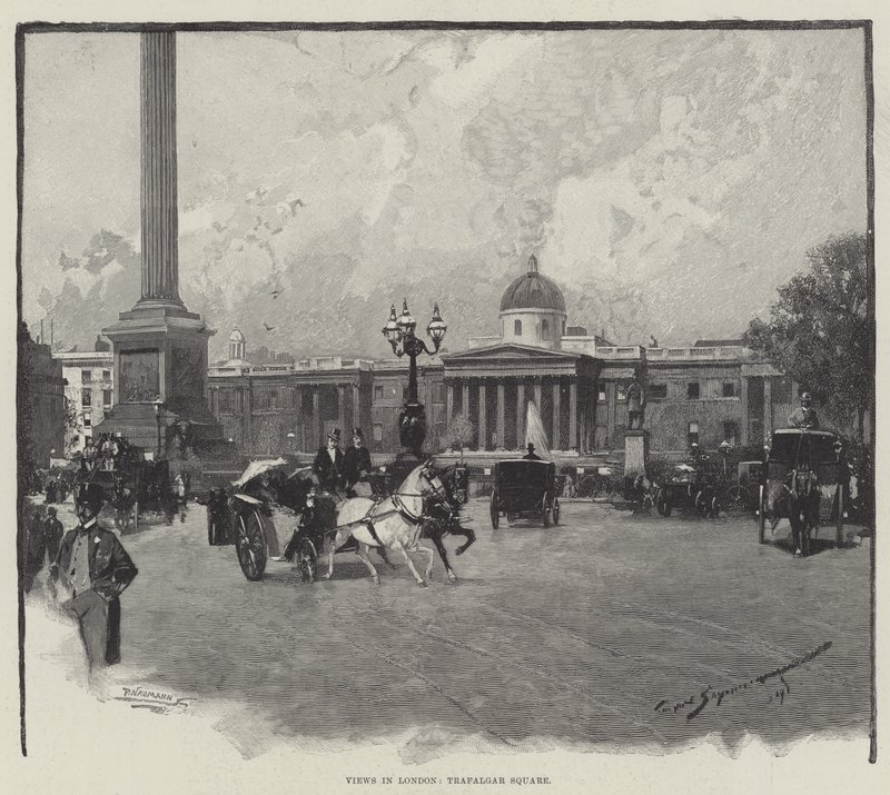 Views in London, Trafalgar Square by George L. Seymour