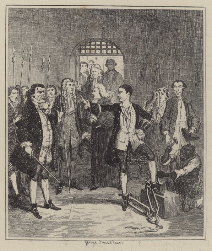 Illustration for Jack Sheppard by George (after) Cruikshank