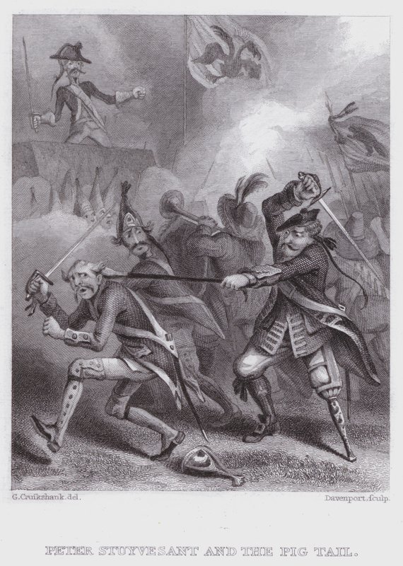 Peter Stuyvesant and the Pig Tail by George (after) Cruikshank