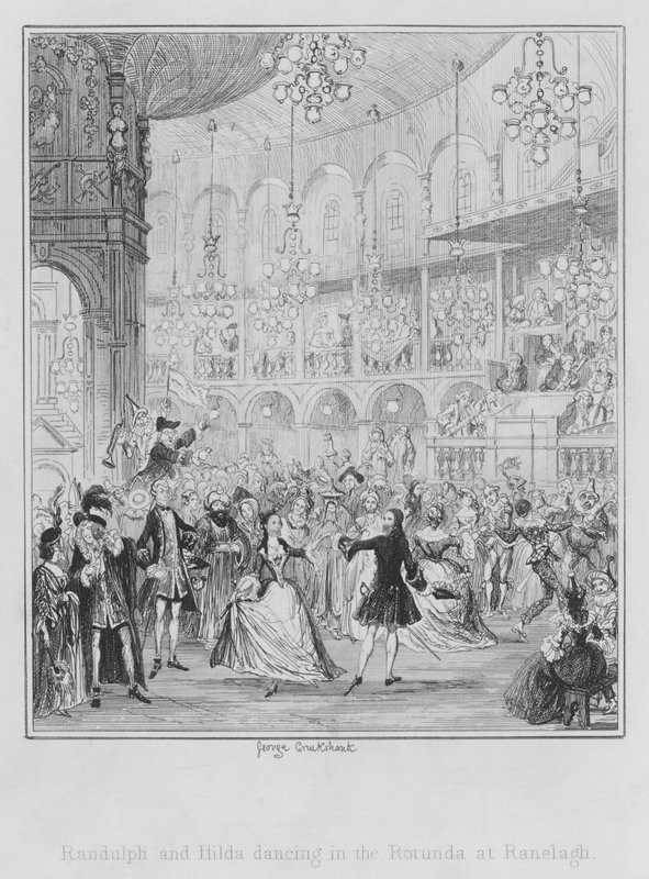 Randulph and Hilda dancing in the Rotunda at Ranelagh by George (after) Cruikshank