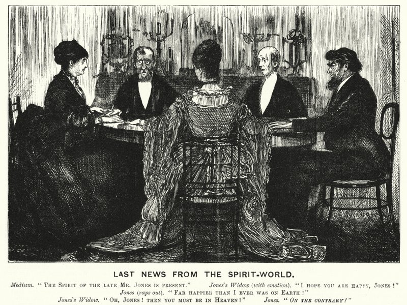Last News from the Spirit World (engraving) by George (after) Du Maurier