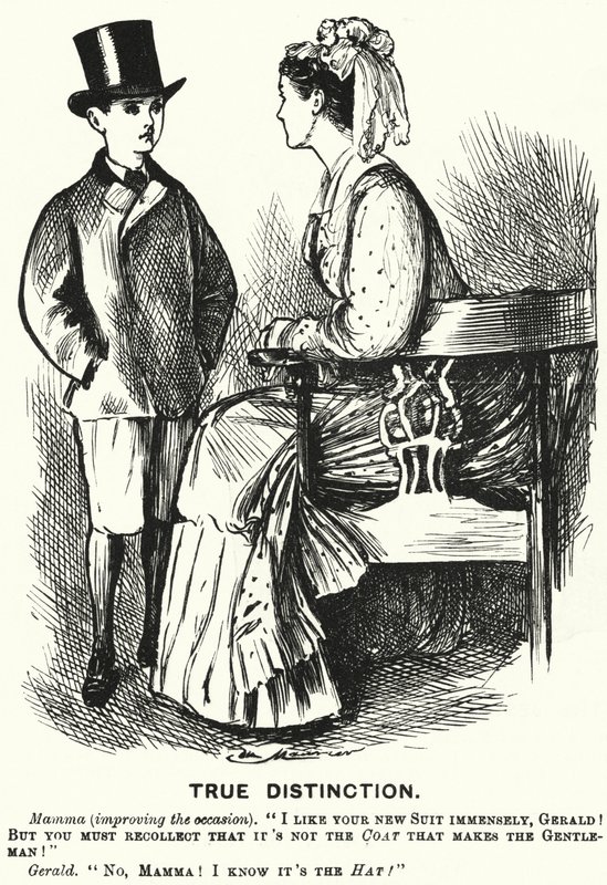 Punch cartoon: True Distinction (engraving) by George (after) Du Maurier