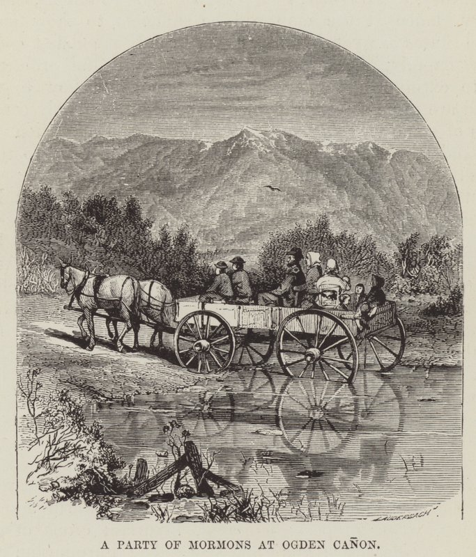 A Party of Mormons at Ogden Canyon by George Augustus Sala