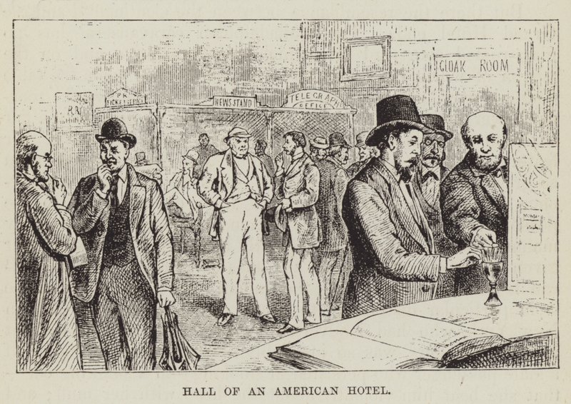 Hall of an American Hotel by George Augustus Sala