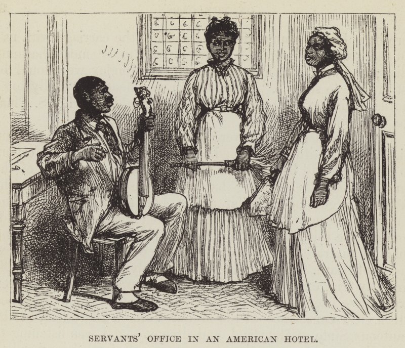 Servants Office in an American Hotel by George Augustus Sala