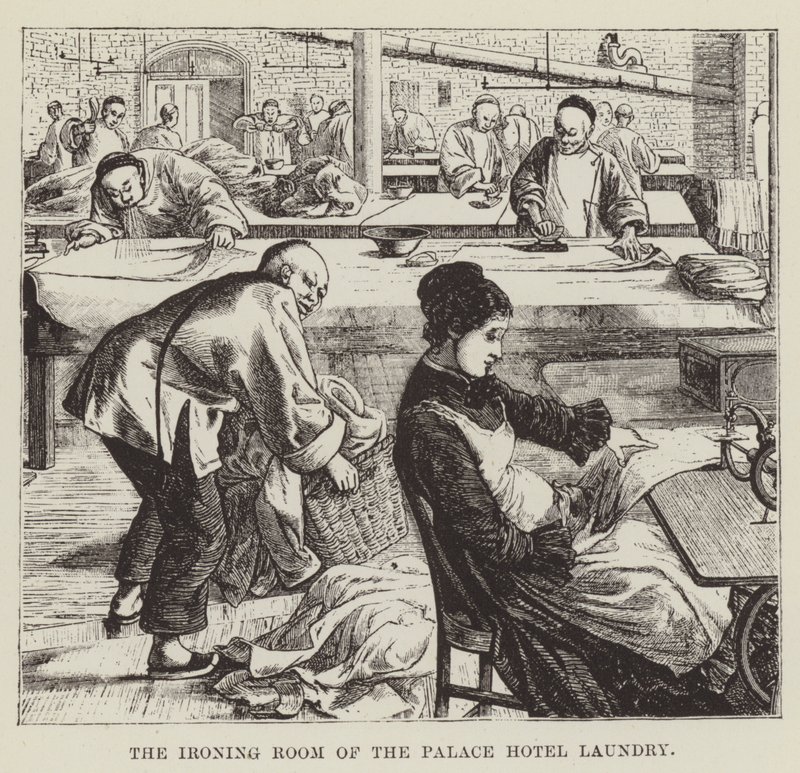 The Ironing Room of the Palace Hotel Laundry by George Augustus Sala