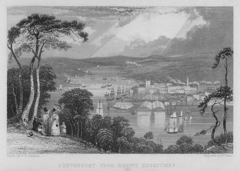 Devonport from Mount Edgecumbe by George Bryant Campion