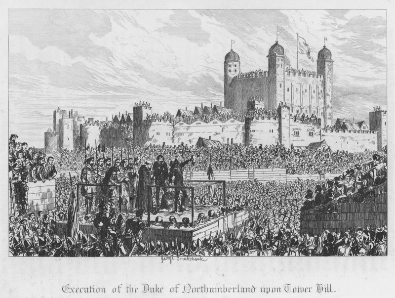 Execution of the Duke of Northumberland upon Tower Hill by George Cruikshank