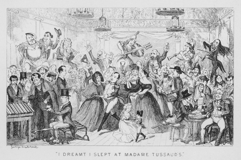 I Dreamt I Slept At Madame Tussaud’s by George Cruikshank