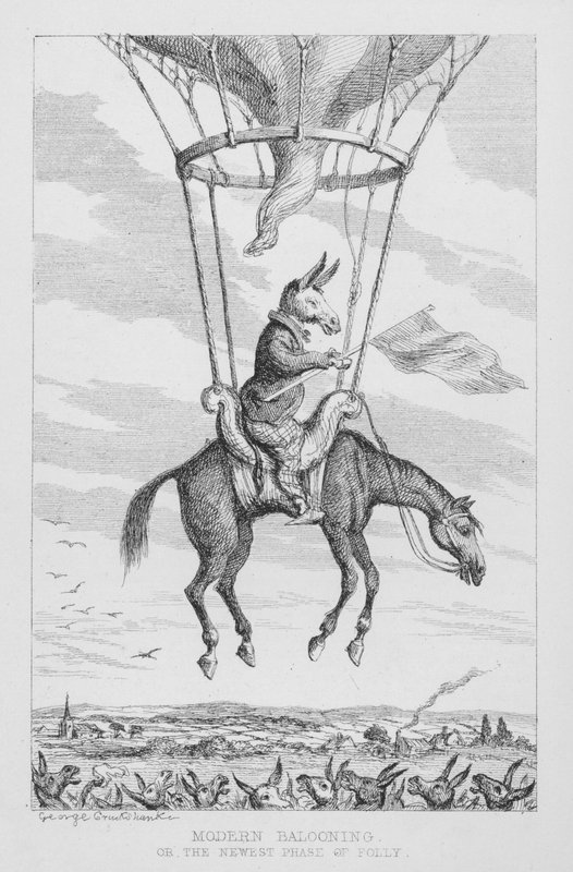 Modern Ballooning, or the Newest Phase of Folly by George Cruikshank