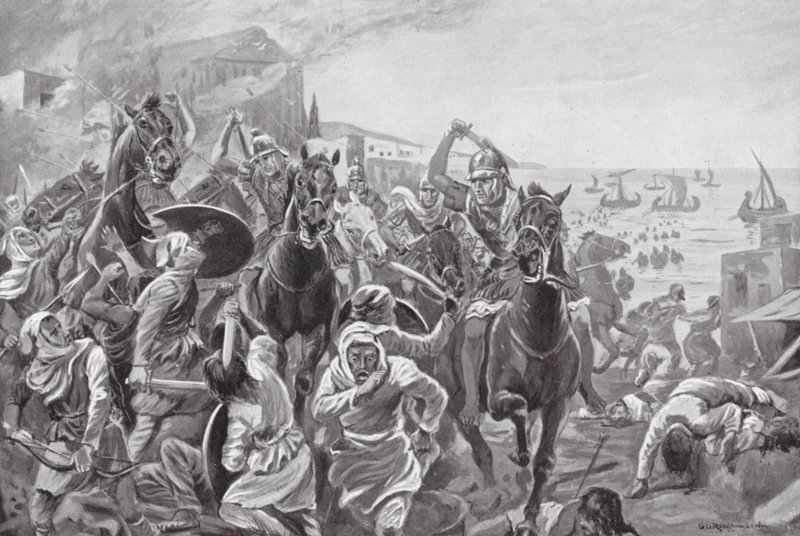 Capture of Tyre by Evagoras of Cyprus by George Derville (after) Rowlandson