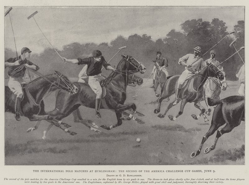 The International Polo Matches at Hurlingham, the Second of the America Challenge Cup Games by George Derville Rowlandson