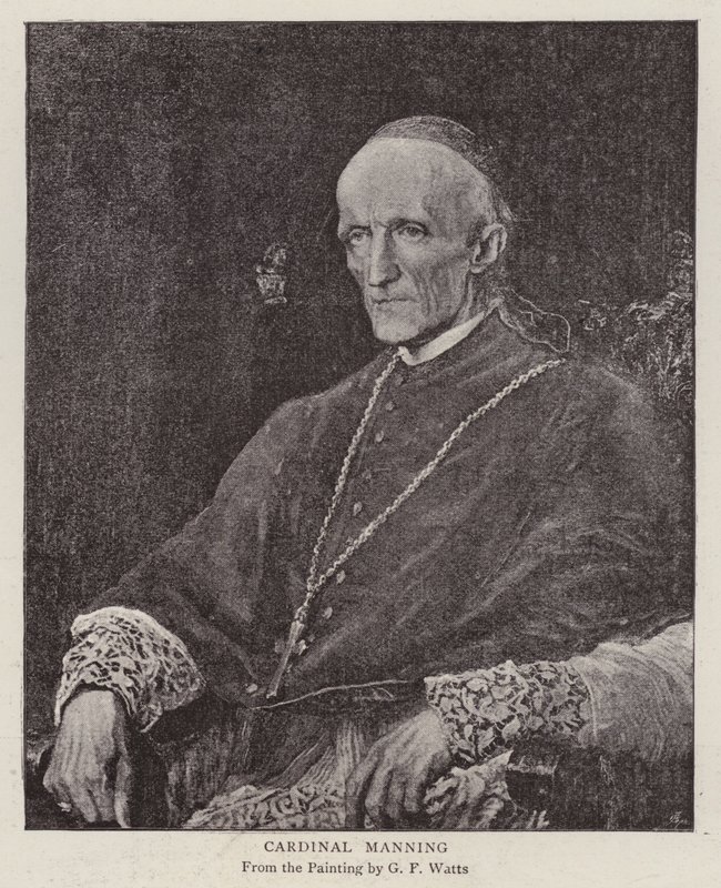 Henry Edward Manning, English Catholic cardinal and Archbishop of Westminster by George Frederick (after) Watts